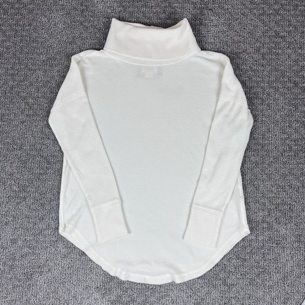 Anthropologie Maeve Shirt Women Extra Small Ainsley Thermal Turtleneck Top Boho - Picture 10 of 11